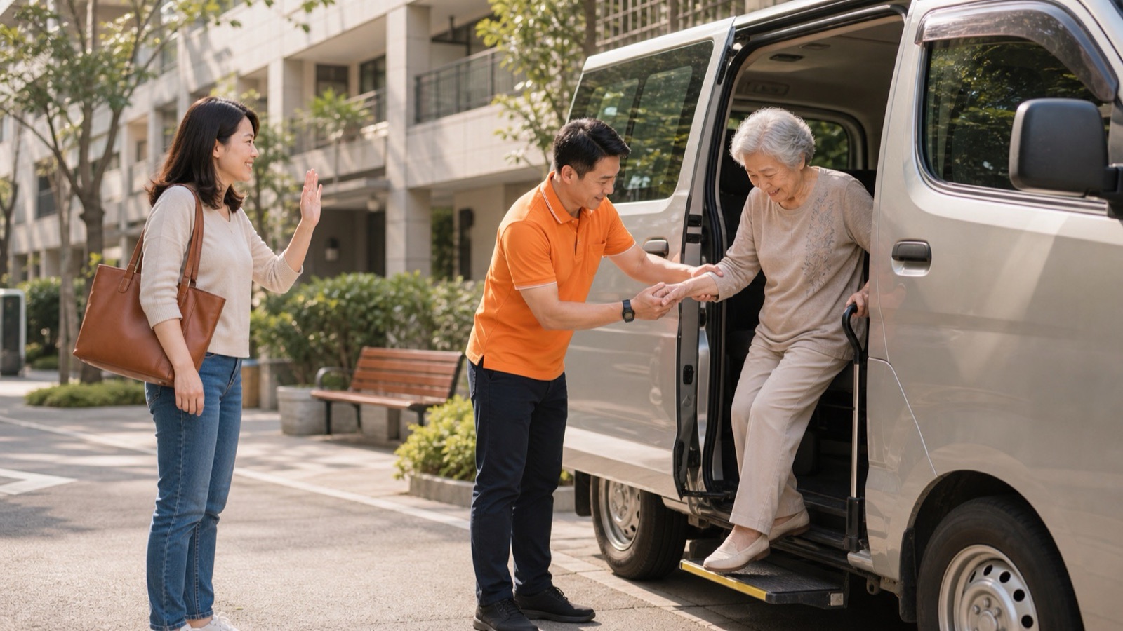 交通車到家接送長輩前往日照中心
